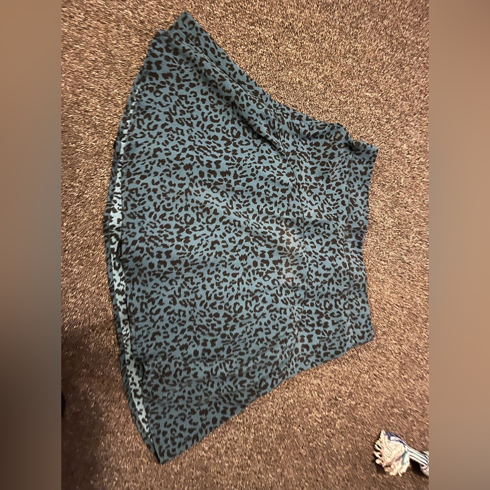Blue cheetah skirt